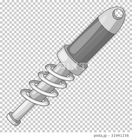 Spiral shock absorber icon monochrome 31941156