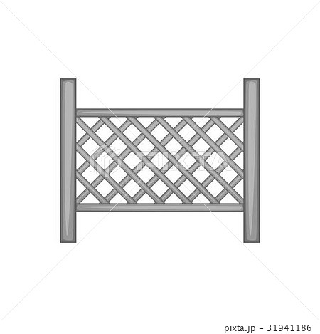 Grid of wooden fence icon monochrome Grid of wooden fence icon monochrome 31941186