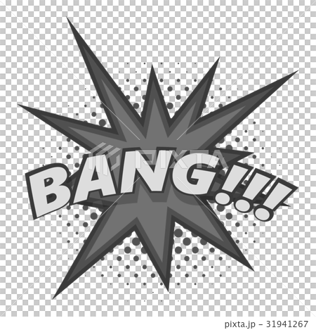 Bang, comic book explosion icon monochrome 31941267