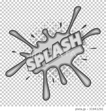 Splash text and effect icon monochrome Splash text and effect icon monochrome 31941291