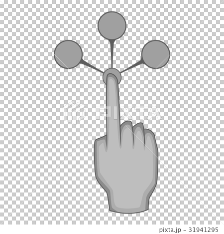 Hand pressing touchscreen button icon monochrome Hand pressing touchscreen button icon monochrome 31941295