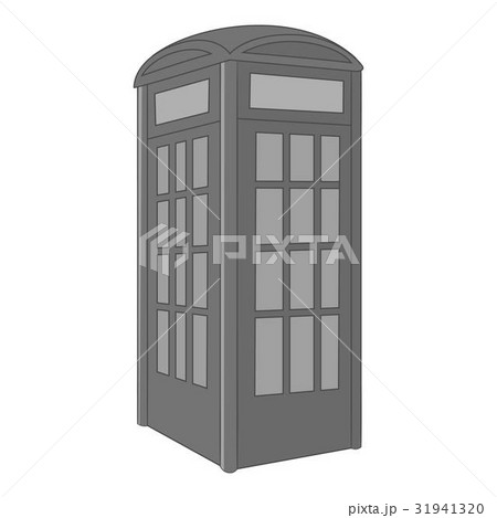 Telephone box icon monochrome 31941320