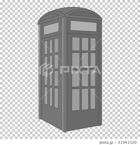Telephone box icon monochrome 31941320