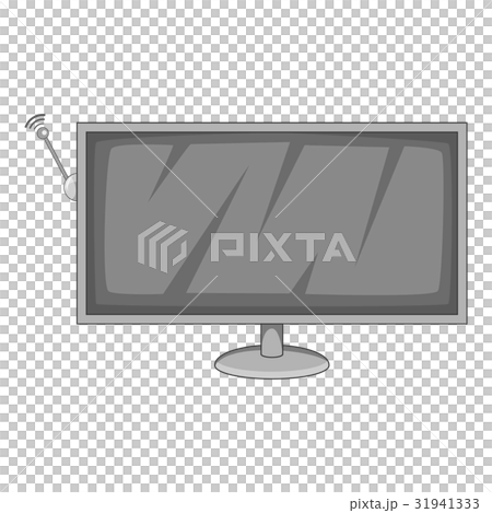 TV with wi fi connection icon monochrome TV with wi fi connection icon monochrome 31941333