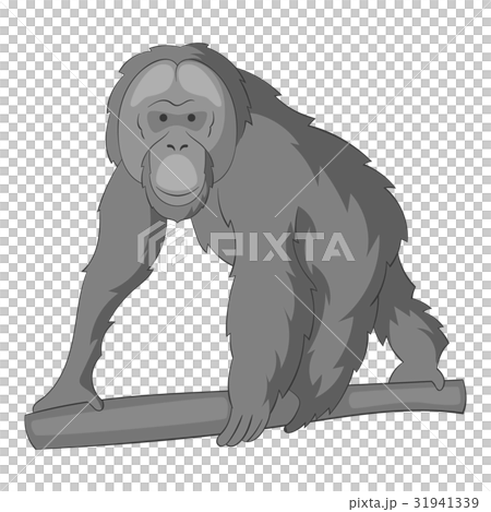 Orangutan icon monochrome 31941339