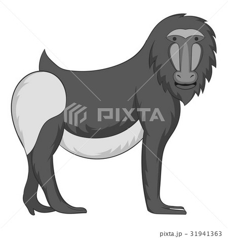 Mandrill icon monochrome 31941363