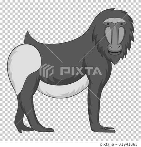 Mandrill icon monochrome 31941363