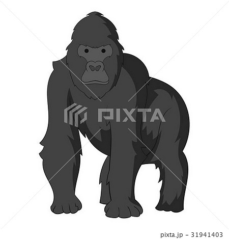 Gorilla icon monochrome 31941403