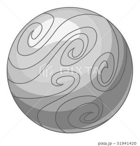 Planet icon monochrome 31941420