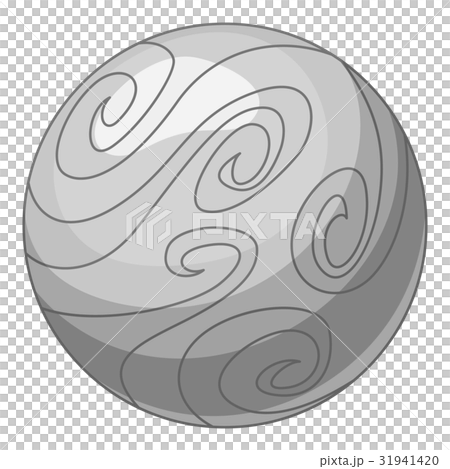 Planet icon monochrome 31941420
