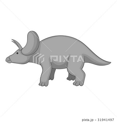 Triceratops icon monochrome 31941497