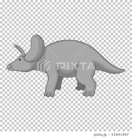 Triceratops icon monochrome 31941497