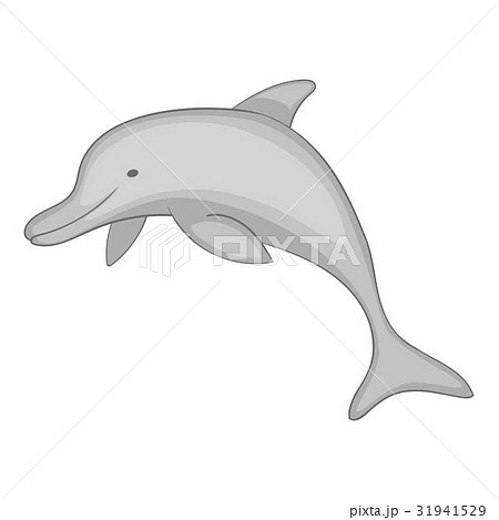 Dolphin Icon Monochromeのイラスト素材