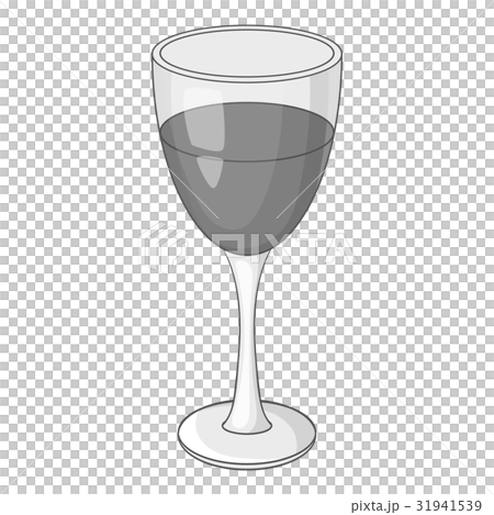 Glass of wine icon monochrome 31941539