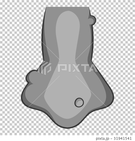 Zombie nose icon monochrome Zombie nose icon monochrome 31941541