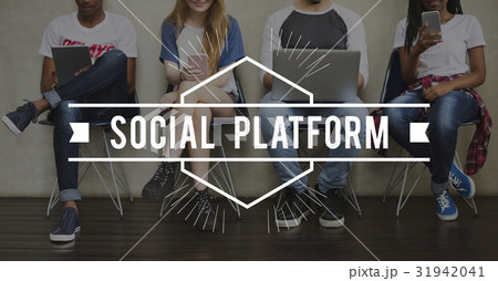 Social Network Connection Communication Icon Social Network Connection Communication Icon 31942041