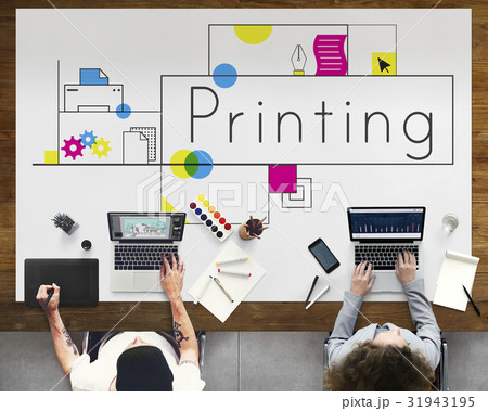 Network connection graphic overlay banner on desk 31943195