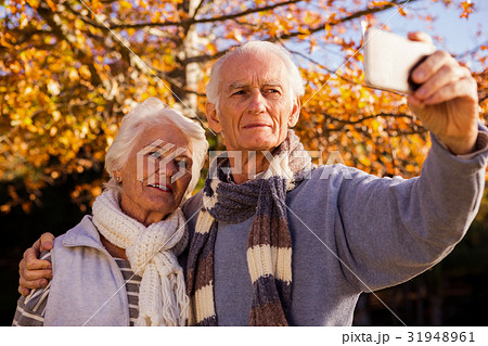 Senior couple taking a selfie 31948961