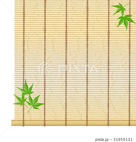 簾と紅葉 緑 切り抜き のイラスト素材 簾と紅葉 緑 切り抜き のイラスト素材