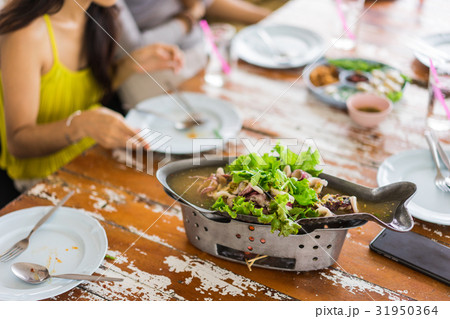 The meals are display on the table 31950364