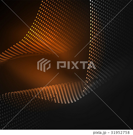 Glowing particles wave design template 31952758
