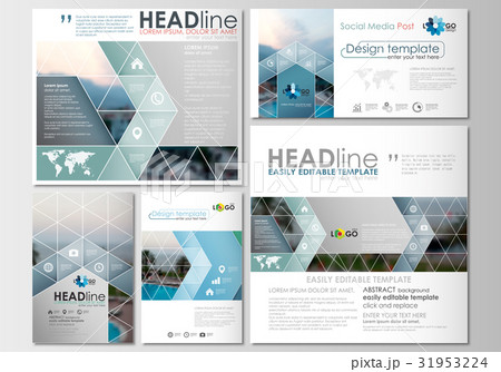 Social Media Posts Set Business Templates Coverのイラスト素材 31953224 Pixta Data Studio Social Media Template