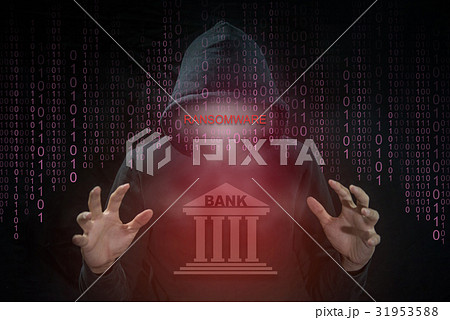 Hacker using ransomware for attack bank system Hacker using ransomware for attack bank system 31953588