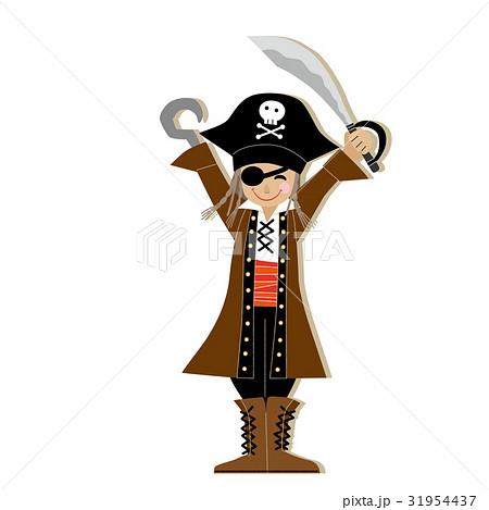 ハロウィン 素材 仮装 海賊のイラスト素材