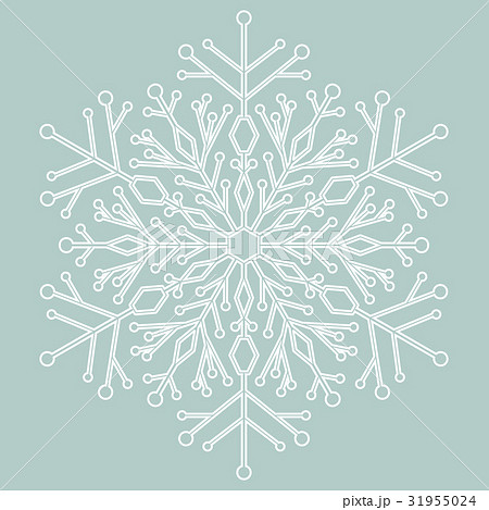 Pretty Vector Round Snowflake Pretty Vector Round Snowflake 31955024
