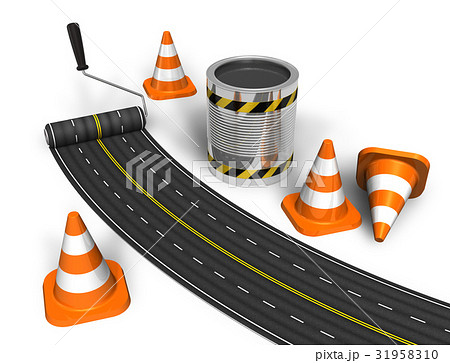 Road construction concept 31958310