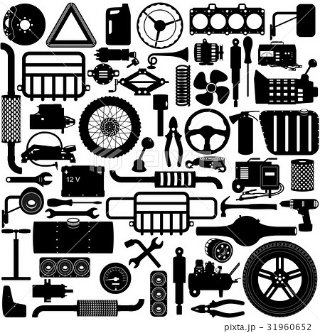 Vector Car Parts Pictogram 31960652
