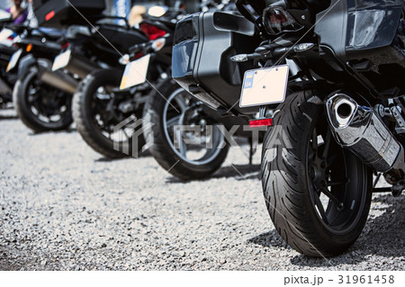 Motorcycle luxury items close-up: headlights 31961458
