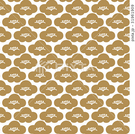 Japanese pattern seamless. Gold flower background. Japanese pattern seamless. Gold flower background. 31961909