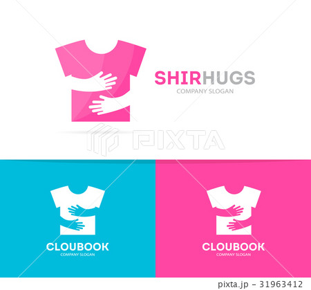 shirt and hands logo combination. Wear and 31963412
