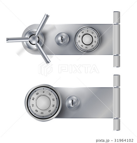 Combination Lock, Realistic Metal Vector 31964102