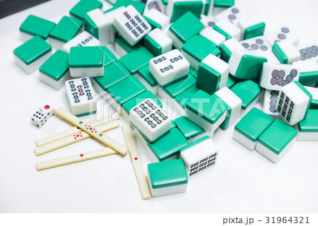 Mahjong the east asia game on white background 31964321