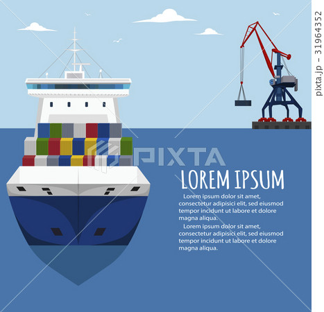 Commercial sea shipping banner template 31964352
