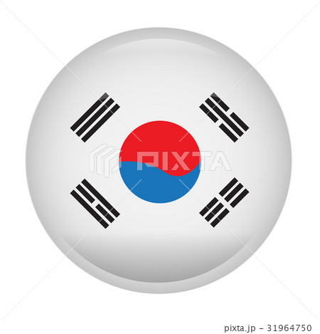 Isolated flag of South Korea Isolated flag of South Korea 31964750