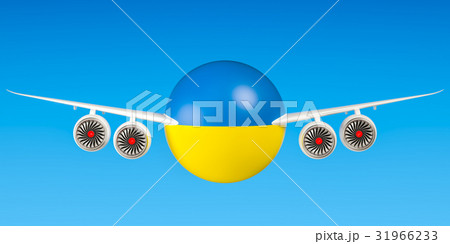Ukrainian airlines and flying's concept Ukrainian airlines and flying's concept 31966233