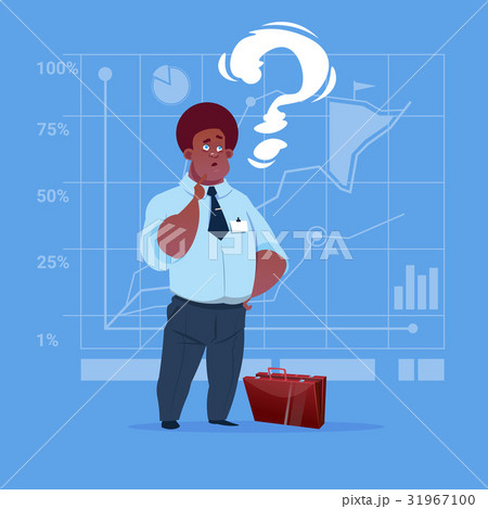 African American Business Man With Question Mark 31967100