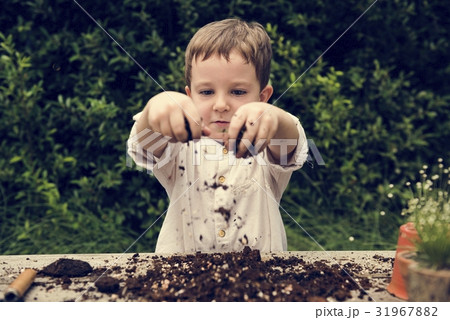 Little Kid Playful Cheeky Dirt 31967882