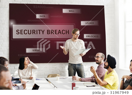 People working on network graphic overlay white board 31967949