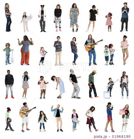 Diverse of People Enjoy Music Lifestyle Studio Isolated Diverse of People Enjoy Music Lifestyle Studio Isolated 31968190
