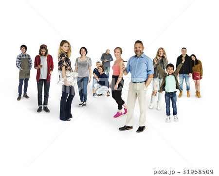 Diversity People Set Gesture Standing Together Studio Isolated Diversity People Set Gesture Standing Together Studio Isolated 31968509