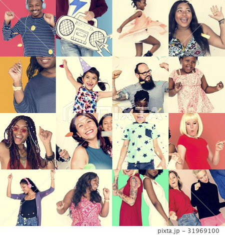 Set of Diversity People Face Expression Emotion Studio Collage Set of Diversity People Face Expression Emotion Studio Collage 31969100