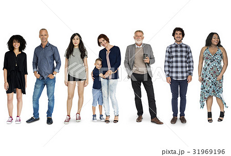 Diversity People Set Gesture Standing Together Studio Isolated Diversity People Set Gesture Standing Together Studio Isolated 31969196