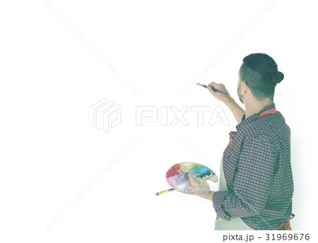 An Artist Drawing a New Design Artwork 31969676