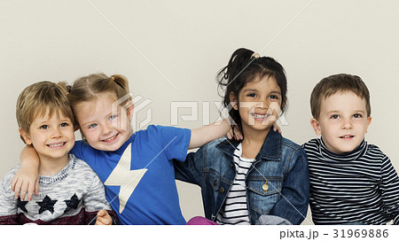 Little Children Having Fun Smiling Cheerful 31969886