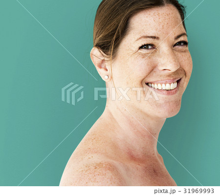 A Caucasian Woman is Smiling 31969993