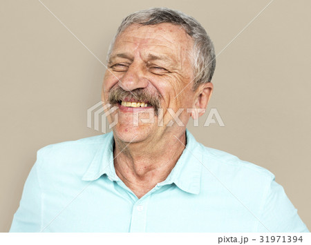Senior Adult Man Face Smile Expression Studio Portrait 31971394